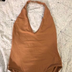 Mustard Low Back Leotard